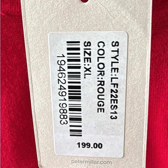 NWT Peter Millar Womens Rouge Hepburn Stripe Sport Turtleneck Sweater XL Red - Picture 4 of 5